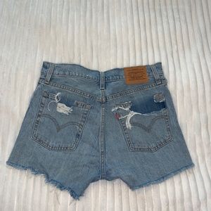 Levi Wedgie short high waisted jean shorts